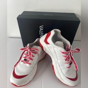 Valentino Red and White Casual Sneakers